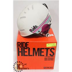 RIDE SNOWBOARDS WHITE LADIES WHITE HELMET