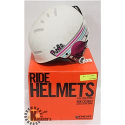 RIDE SNOWBOARDS WHITE LADIES WHITE HELMET
