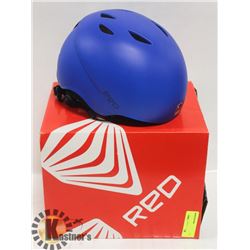 RED HIFI BLUE MATTE HELMET