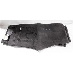 MATIX BLACK GRIPPER SLIP STRAIGHT MENS JEANS 33X32