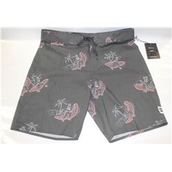 BRIXTON BARGE TRUNK BLACK/PINK MENS SHORTS