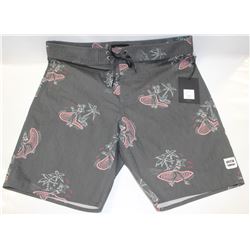 BRIXTON BARGE TRUNK BLACK/PINK MENS SHORTS