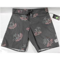 BRIXTON BARGE TRUNK BLACK/PINK MENS SHORTS