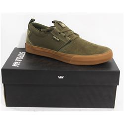 SUPRA FLOW OLIVE/GUM MENS SHOE SIZE 8.5