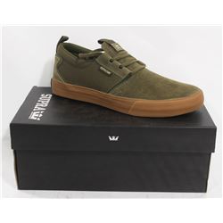 SUPRA FLOW OLIVE/GUM MENS SHOE SIZE 9