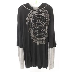 ENDEAVOR MENS BLACK/GREY LONG SLEEVE VARSITY PULL