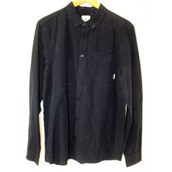 ELEMENT MENS LONG SLEEVE NAVY BUTTON UP DRESS