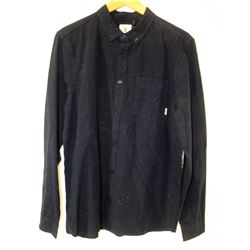ELEMENT MENS LONG SLEEVE NAVY BUTTON UP DRESS