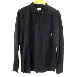 ELEMENT MENS LONG SLEEVE NAVY BUTTON UP DRESS
