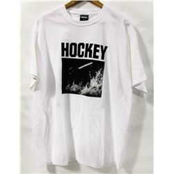 HOCKEY MENS WHITE GRAPHIC LOGO T-SHIRT