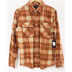 BRIXTON MENS AUBURN PLAID LONG SLEEVE FLANNEL