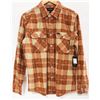 Image 1 : BRIXTON MENS AUBURN PLAID LONG SLEEVE FLANNEL