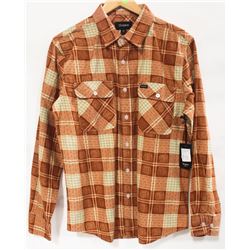 BRIXTON MENS AUBURN PLAID LONG SLEEVE FLANNEL