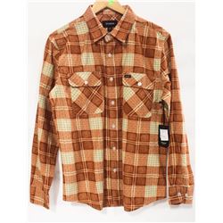 BRIXTON MENS AUBURN PLAID LONG SLEEVE FLANNEL