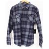Image 1 : BRIXTON MENS BLUE/BLUE PLAID LONG SLEEVE FLANNEL