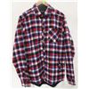 Image 1 : EKUMENIK BLUE/RED/WHITE PLAID FLANNEL BUTTON UP