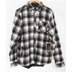 EKUMENIK BLACK/WHITE PLAID FLANNEL BUTTON UP