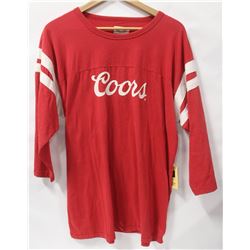 BRIXTON MENS RED 3/4 LENGTH COORS SHIRT