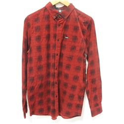 VOLCOM MEN MAXWELL MODERN FIT RED/BLACK PLAID LONG