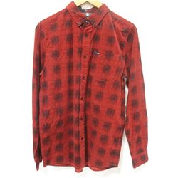 VOLCOM MEN MAXWELL MODERN FIT RED/BLACK PLAID LONG