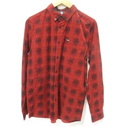 VOLCOM MEN MAXWELL MODERN FIT RED/BLACK PLAID LONG