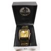 Image 1 : RED DRAGON GOLD TONE WATCH