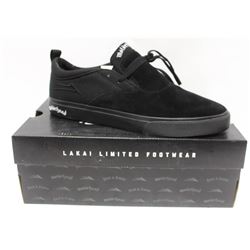 LAKAI MOTORHEAD RILEY2 BLACK/WHITE SUEDE MENS SHOE
