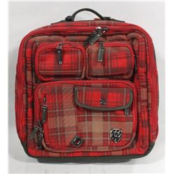 BURTON RED PLAID DJ BAG