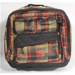 BURTON RED/TAN PLAID DJ BAG