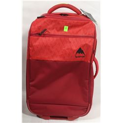 BURTON RED ROLLING LUGGAGE BAG