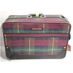 VOLCOM PLAID SUITCASE