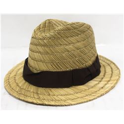 BRIXTON RAWLINS TAN FEDORA SIZE MEDIUM