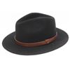 Image 1 : BRIXTON MESSER BLACK FEDORA SIZE MEDIUM