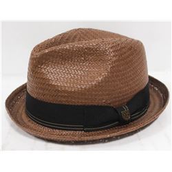 BRIXTON CASTOR BROWN BLACK GOLD FEDORA