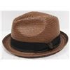 Image 1 : BRIXTON CASTOR BROWN BLACK GOLD FEDORA