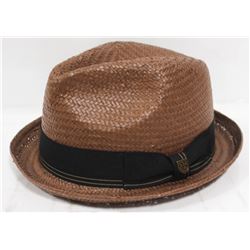 BRIXTON CASTOR BROWN BLACK GOLD FEDORA