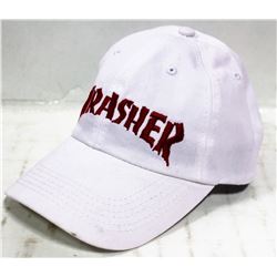 WHITE THRASHER LOGO ADJUSTABLE BALL CAP