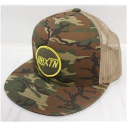 BRIXTON CAMO MESH SNAP BACK BALL CAP