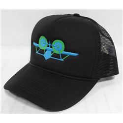 SANTA MONICA ARLINES LOGO BLACK MESH SNAP BACK