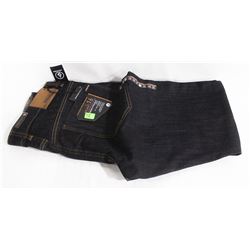 VOLCOM SOLVER MODERN STRAIGHT DARK WASH MENS BLUE