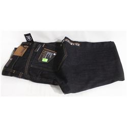 VOLCOM SOLVER MODERN STRAIGHT DARK WASH MENS BLUE