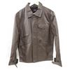 Image 1 : NIXON BROWN PLEATHER ZIP UP MENS JACKET