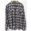 Image 1 : QUIET LIFE GREY/RED PLAID FLANNEL LONG SLEEVE MENS