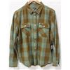 Image 1 : BRIXTON GREEN/BAY PLAID FLANNEL LONG SLEEVE MENS