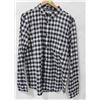 Image 1 : ELEMENT MENS NAVY/WHITE PLAID LONG SLEEVE BUTTON