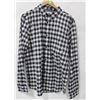 Image 1 : ELEMENT MENS NAVY/WHITE PLAID LONG SLEEVE BUTTON