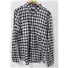 Image 1 : ELEMENT MENS NAVY/WHITE PLAID LONG SLEEVE BUTTON