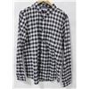 Image 1 : ELEMENT MENS NAVY/WHITE PLAID LONG SLEEVE BUTTON