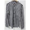 Image 1 : ELEMENT MENS NAVY/WHITE PLAID LONG SLEEVE BUTTON