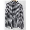 Image 1 : ELEMENT MENS NAVY/WHITE PLAID LONG SLEEVE BUTTON